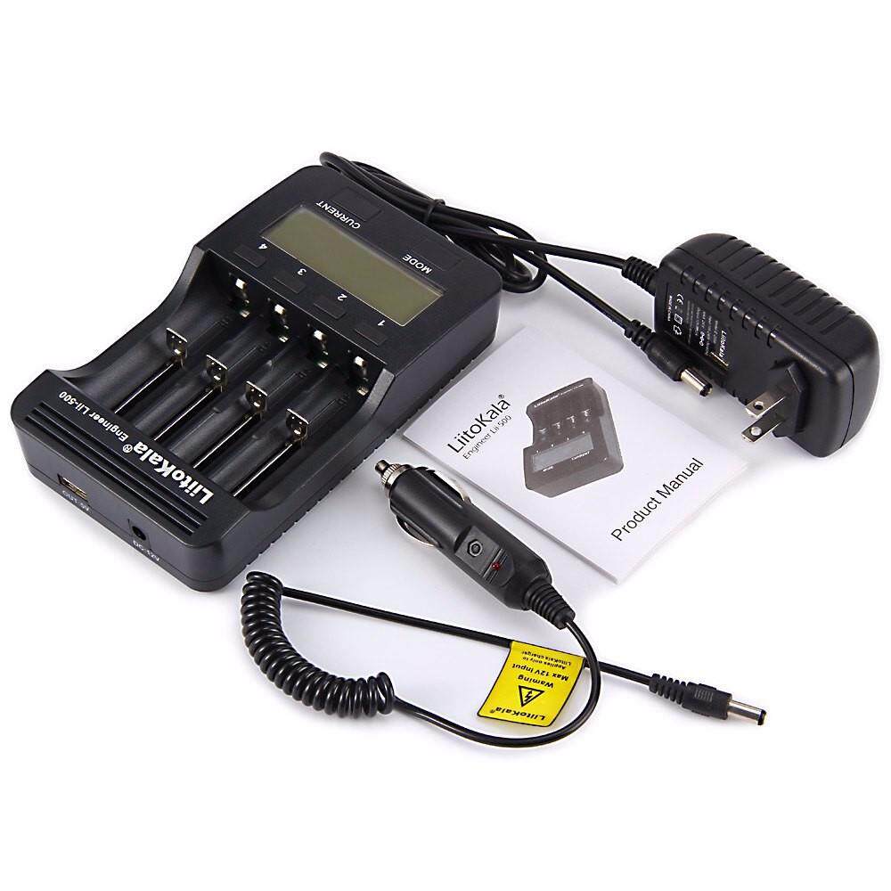 LiitoKala lii-500 18650 26650 镍氢/锂电池四槽充电器4.2V/3.7V
