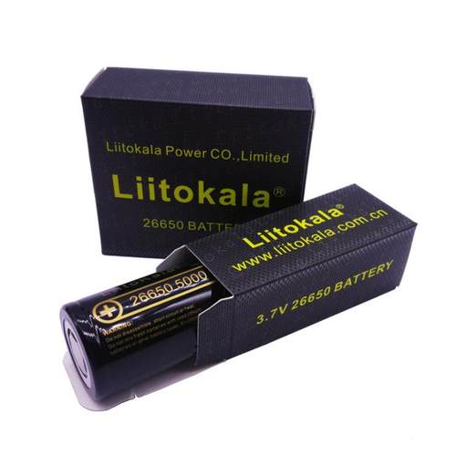 LiitoKala lii-50A 3.7V 26650 5000mah 20A放电 手电筒电池