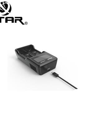 XTAR爱克斯达VC2 18650充电器强光手电USB锂电池充电器可测容量