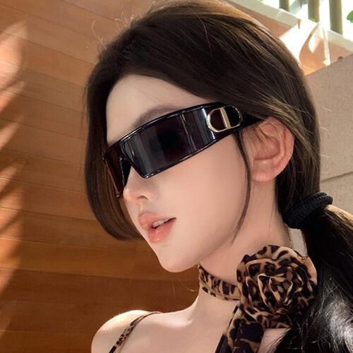 黑色CD墨镜发箍女款2026高级感海边防紫外线眼镜拍照出片两用头箍