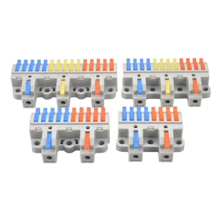 二进十出快速接线端子电线筒灯具分线连接器三进十五出KV-4210