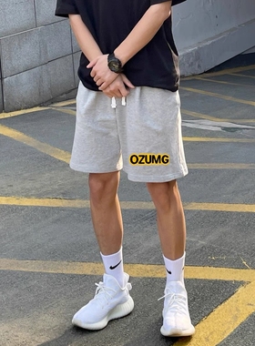 青少年美式夏季潮牌休闲短裤男vibe复古宽松百搭五分裤高街痞帅篮