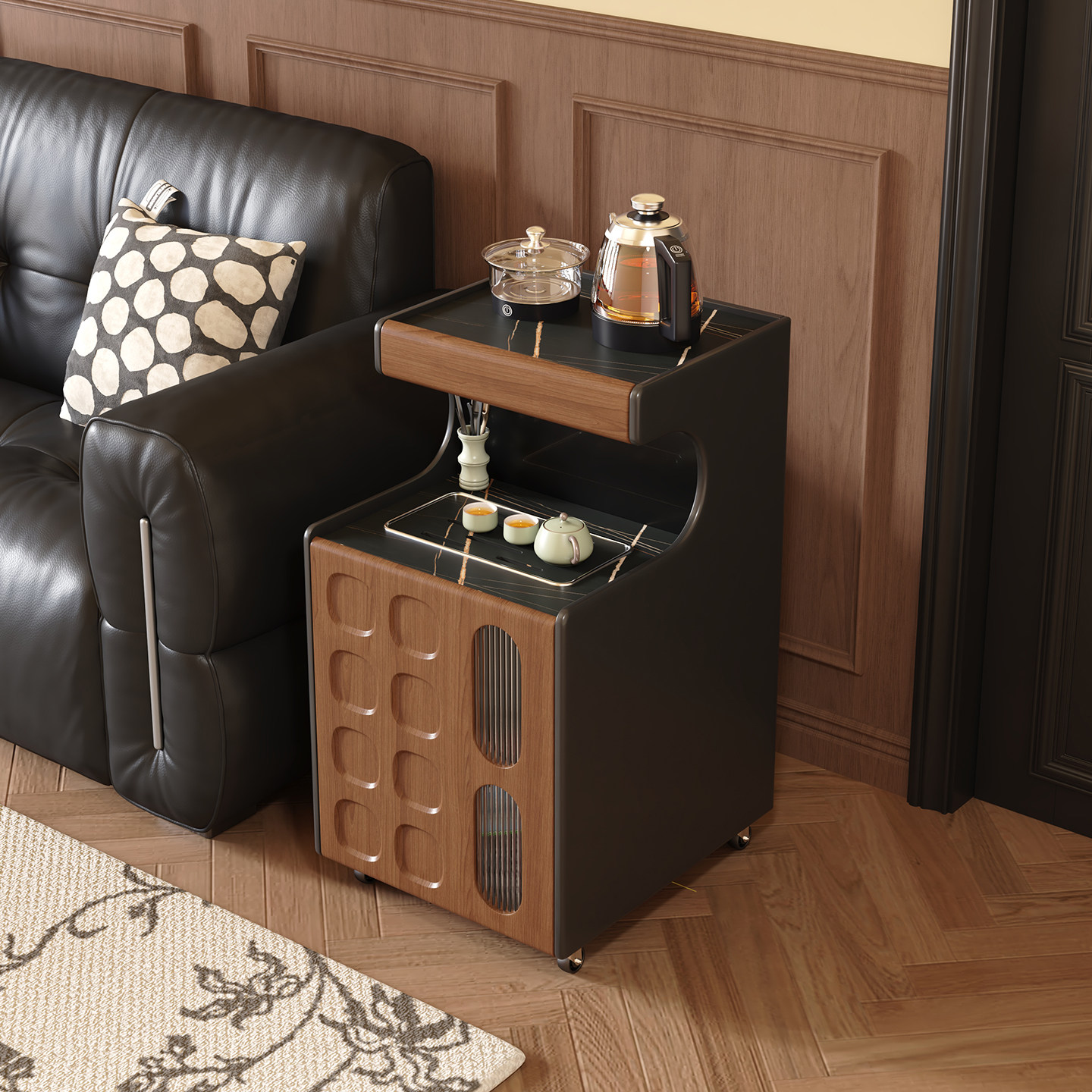 中古风边几可移动客厅小推车烧水壶一体茶台多功能置物沙发侧边柜,住宅家具,角几/边几,淘宝优惠券,粉丝福利购,淘宝优惠卷