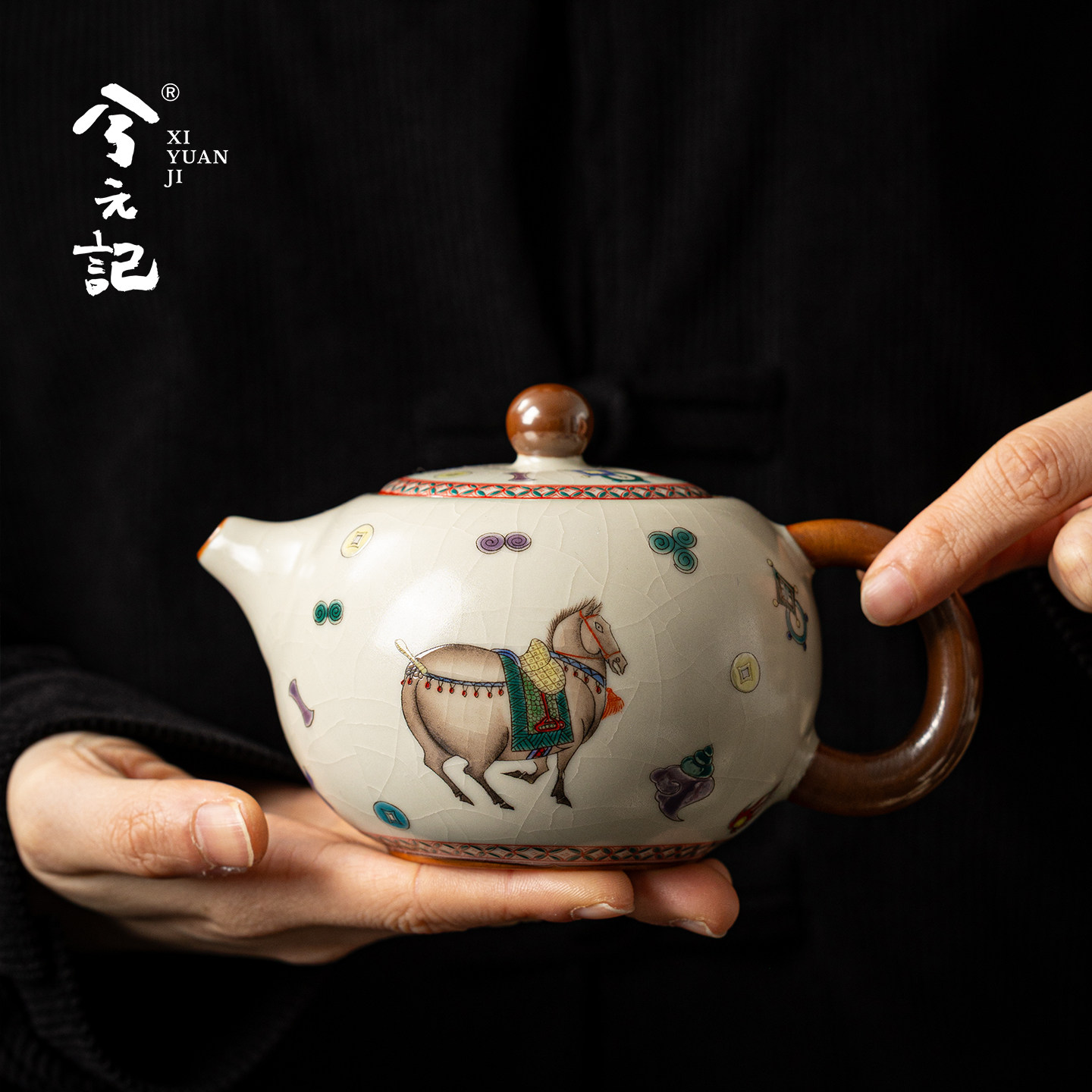 唐马汝窑茶壶家用单个大号泡茶壶一人饮功夫茶具2026新款西施壶