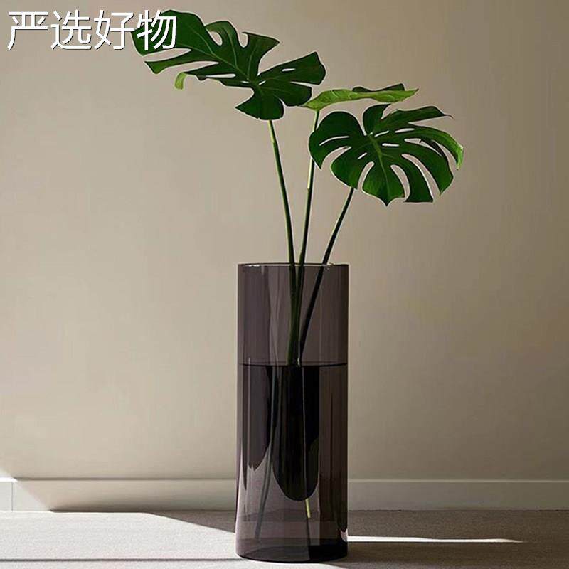 【全国包邮】养大龟背芋花瓶大口号径绿塑植专用水培彷器皿宽口料
