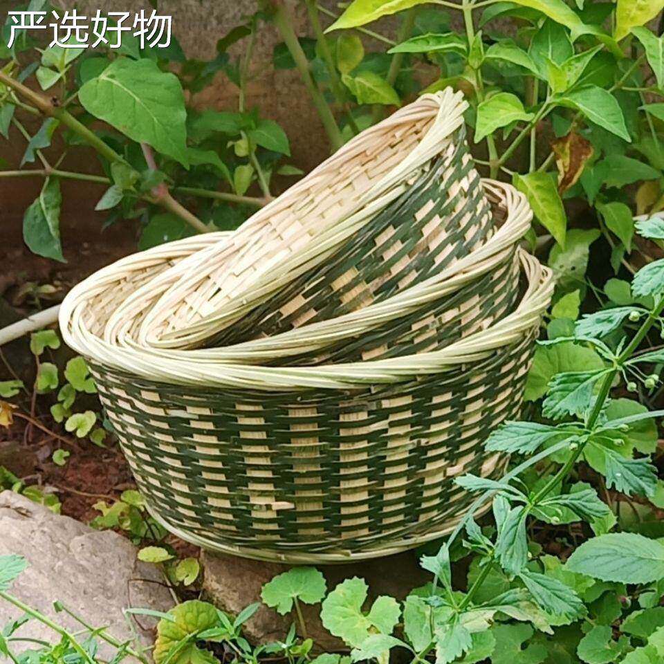 【全国包邮】馒竹子头筐家用竹编篮筐竹子编织竹品制手工编织篮竹