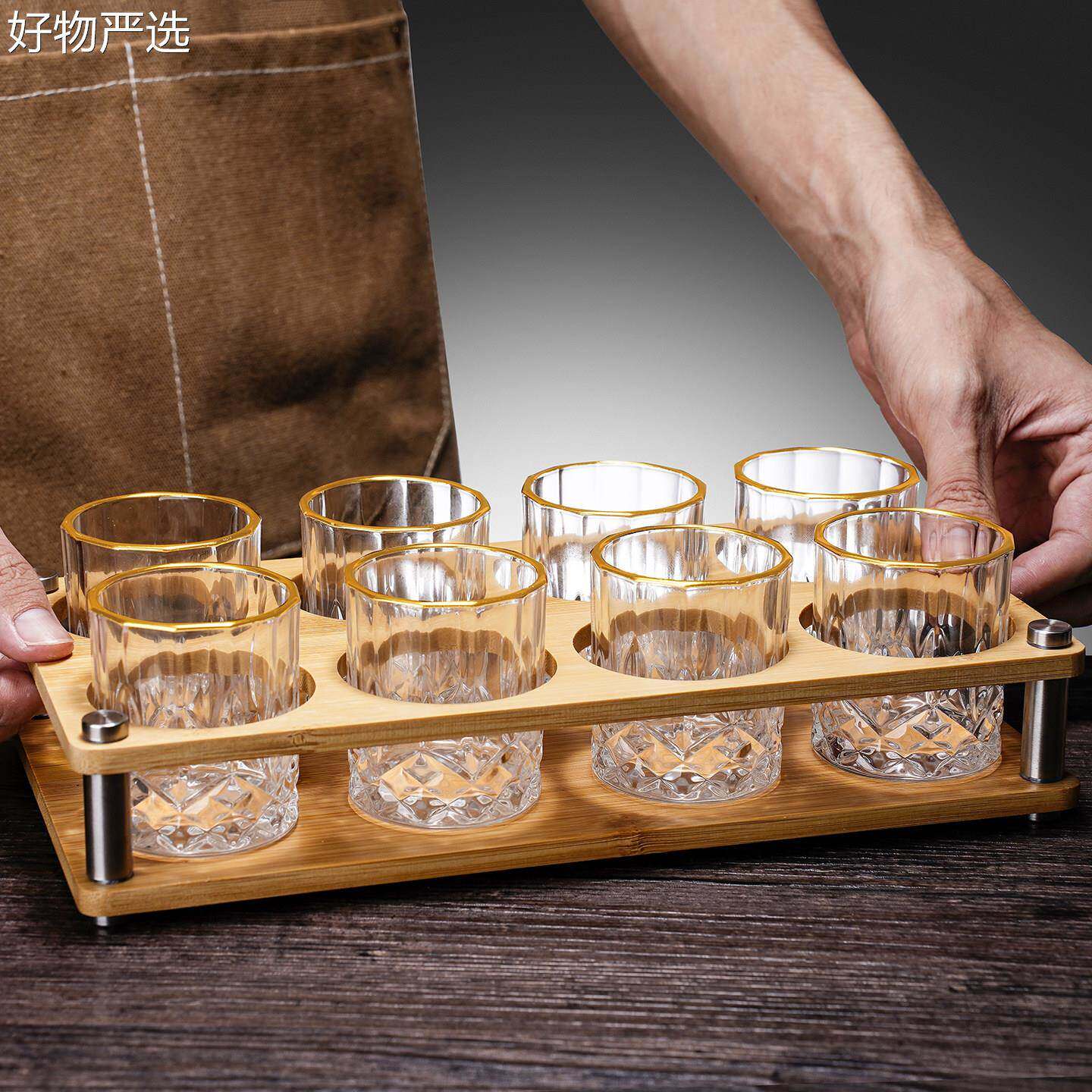 【严选好物】厚底烈酒杯二两白杯套装喝酒酒杯子小商号玻啤酒璃杯
