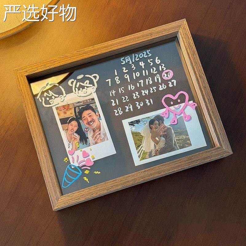 【全国包邮】情侣相框年小结婚纪念日照片拍立周摆得相册仪式感摆