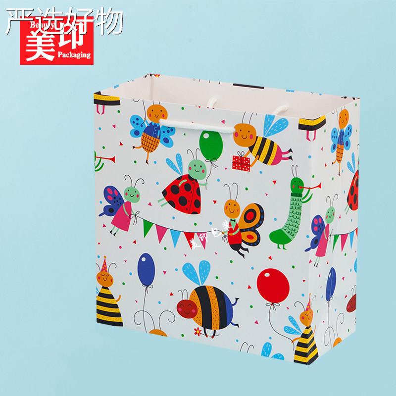 【全国包邮】生纸袋可爱卡通礼品袋提宝宝满月儿童派日对手幼儿园