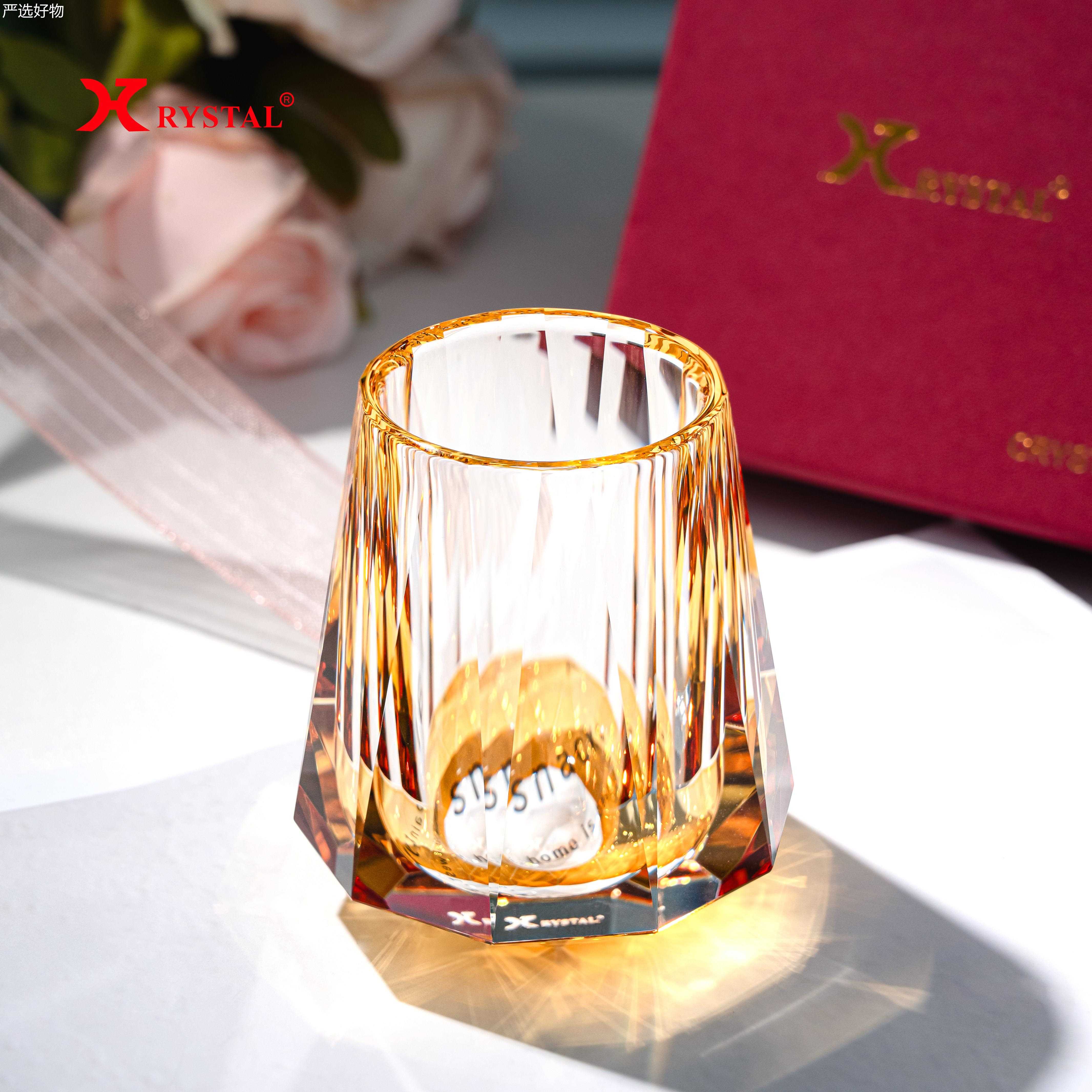【全国包邮】色水晶璃高杯威士忌杯颜值洋酒杯玻璃杯子十面玻彩杯