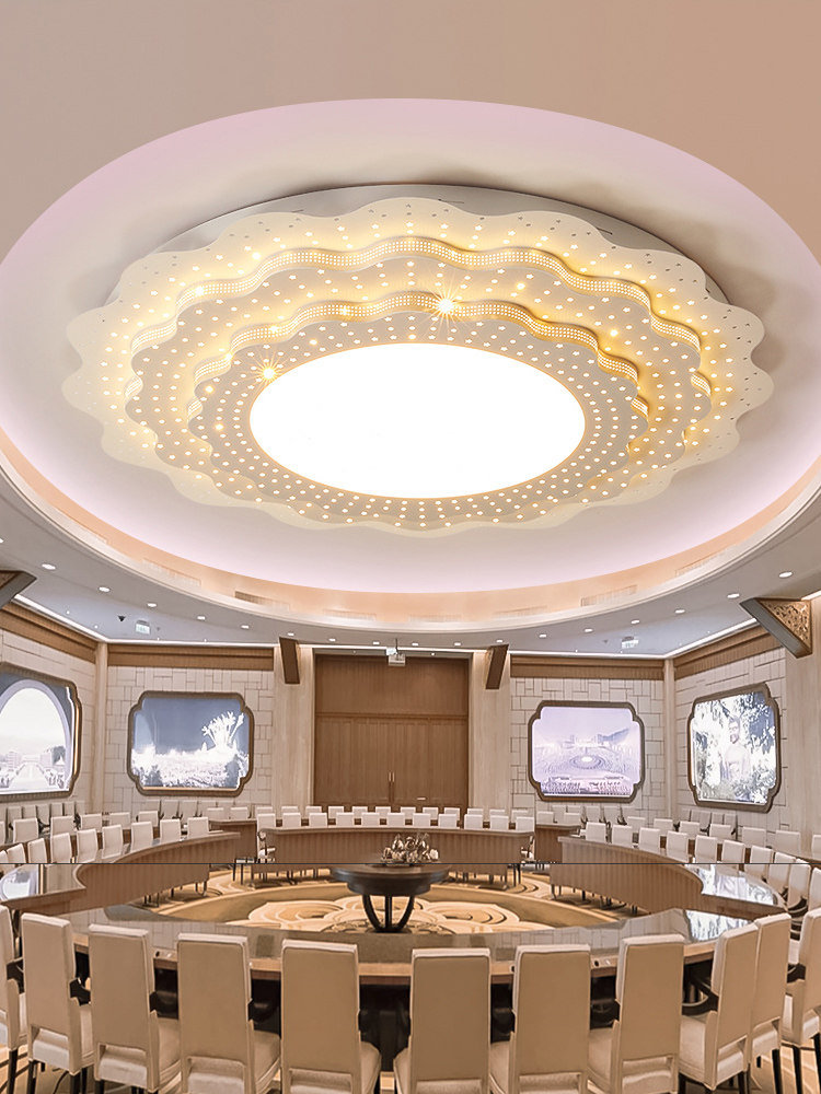 2025新款大尺寸吸顶灯圆形大灯LED客厅灯大会堂灯办公会议室灯