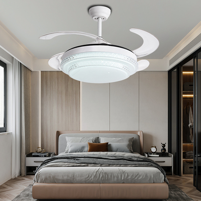 2025年新款风扇灯吸顶客厅餐厅卧室现代轻奢带电风扇一体吊灯变频