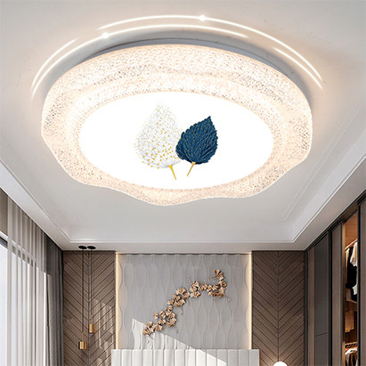 led吸顶灯主卧室灯简约现代客厅灯圆形房间书房阳台过道新款灯具