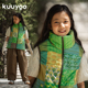 KUUYOO森林秘境棉服马甲秋冬季 中大童复古拼接格纹保暖儿童上衣