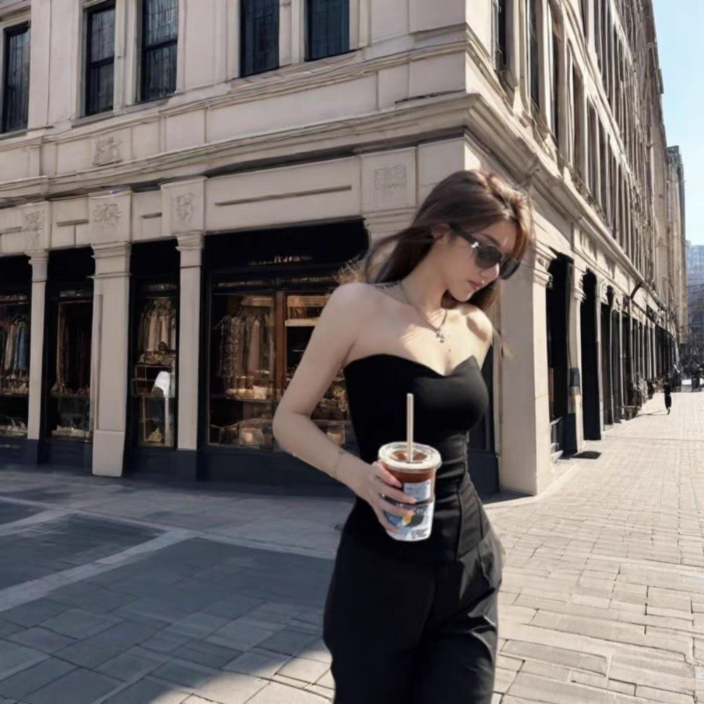 鱼骨塑身自带胸垫裹胸背心女性感修身高腰欧美风时尚胸衣时尚抹胸