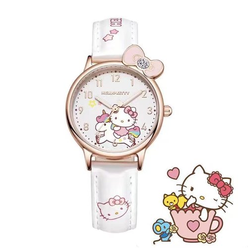 HelloKitty玉桂狗库咯米创意静音高颜值学生女童新款卡通石英手表