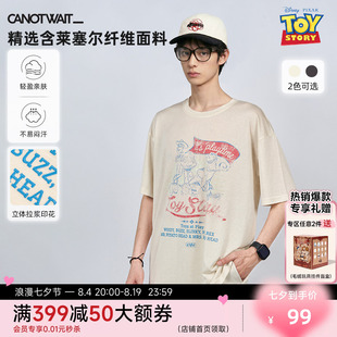 陈伟霆同款CANOTWAIT迪士尼玩具总动员系做旧联名印花男士短袖t恤