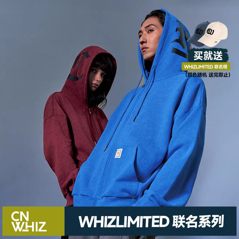 CANOTWAIT X WHIZLIMITED联名水洗摇粒绒抓绒拉链帽衫秋冬厚