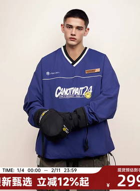 【陈伟霆】CANOTWAIT_S.W.SMILEY联名系列鹅绒套头梭织外套卫衣冬