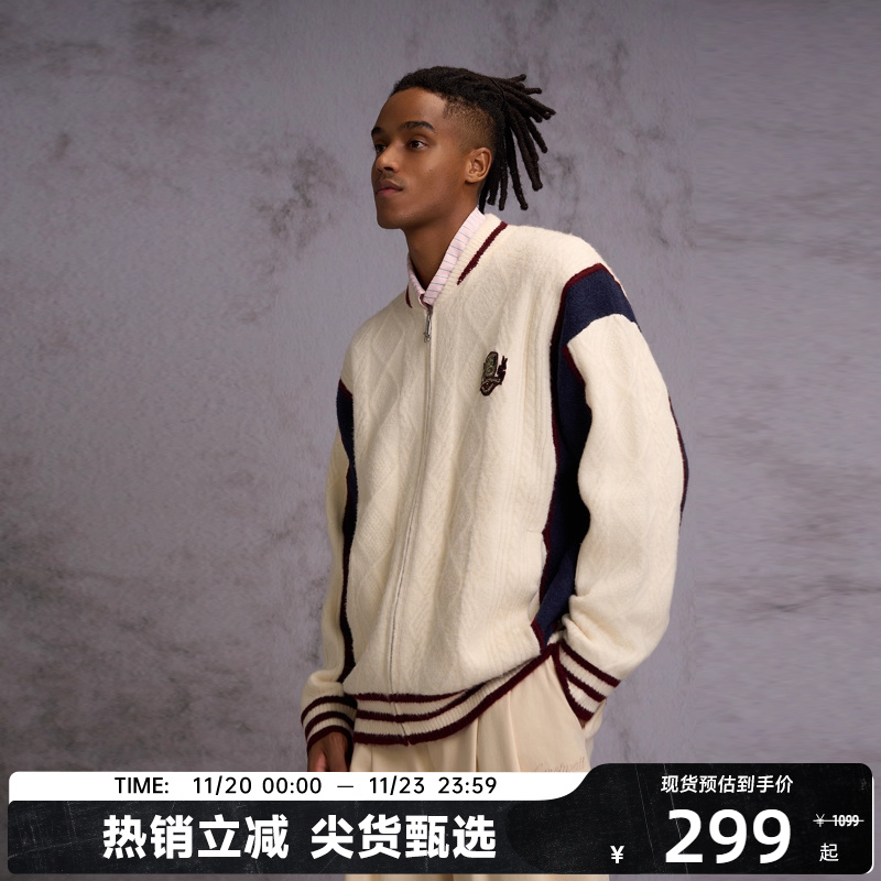 CANOTWAIT复古棒球夹克毛衣开衫