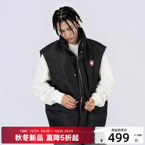 CANOTWAIT陈伟霆羽绒LOVE复刻羽绒立领回弹户外镜面马甲