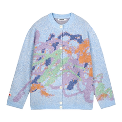 【入会立减20】CANOTWAIT 陈伟霆蜡笔提花毛衣开衫男女外套针织衫