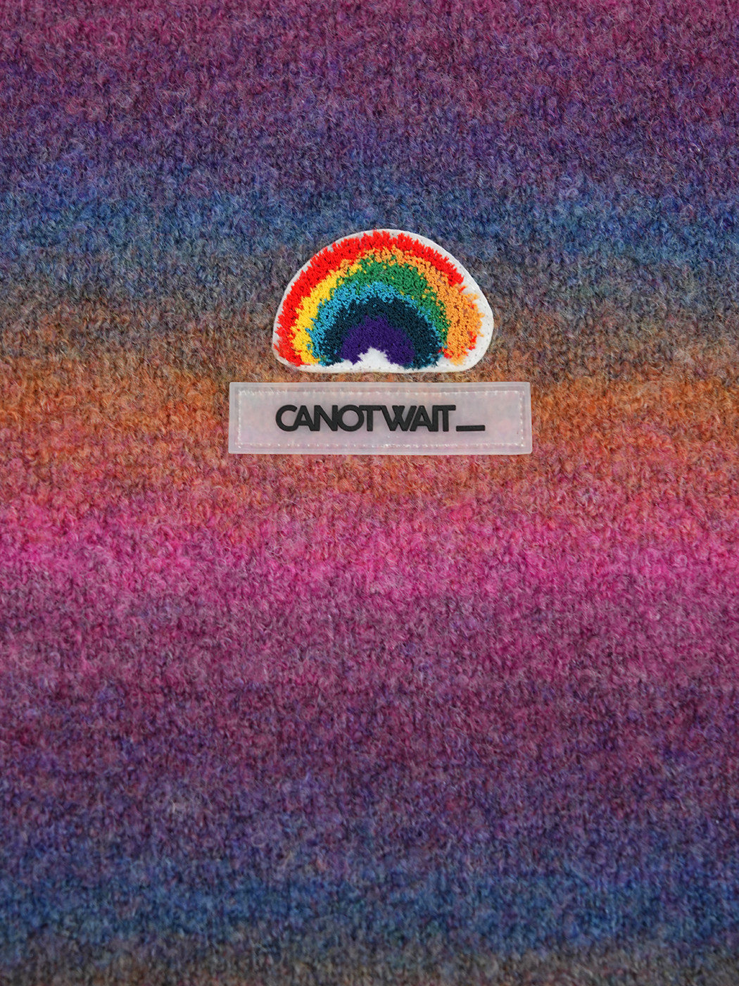 [윌리암찬과 같은 스타일] CANOTWAIT 라운드넥 레인보우 스웨터 가을 겨울 트렌드 남녀공용 그라데이션 인스 스웨터