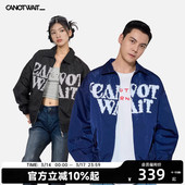 夹克外套男秋冬 CANOTWAIT陈伟霆镜面印花上衣美式 明星同款