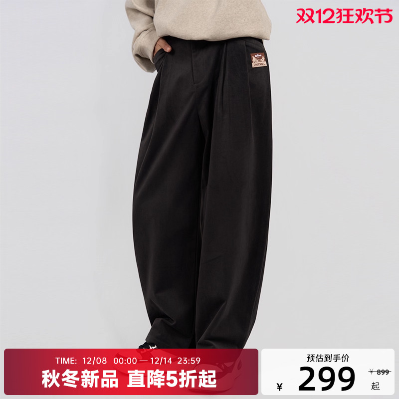 CANOTWAIT 迪士尼疯狂动物城系列直筒休闲长裤百搭通勤秋冬季男女