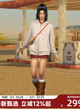 【陈伟霆】CANOTWAIT_S.W.SMILEY联名做旧拉链帽衫秋冬男女款百搭