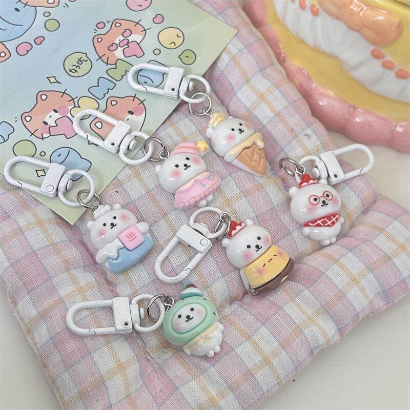 ins卡通自嘲熊钥匙扣可爱软萌学生书包挂件少女闺蜜礼物配挂饰品,节庆用品/礼品,钥匙扣,淘宝优惠券,粉丝福利购,淘宝优惠卷