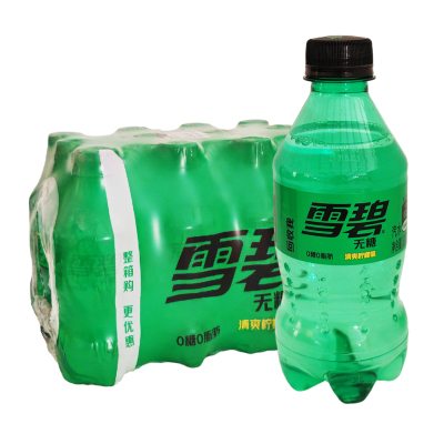 可口可乐 无糖雪碧300ml*12瓶迷你清爽柠檬味碳酸饮料小瓶装整箱