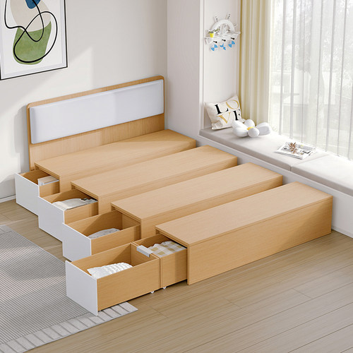 定制日式榻榻米床储物箱组合床魔方1.2m米床衣柜地台床香港小户型