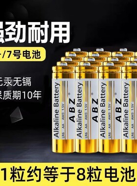 5号LR6大功率AA/AAA电子门锁电池5号电池5号电池包1.5V碱性电池7号玩具遥控器门锁耐用碱性电池五号七号电池