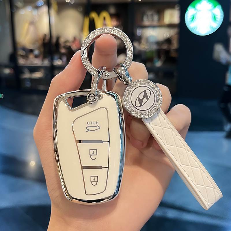 北京现代格越钥匙套第四代胜达扣圣达菲ix45壳男TGDI汽车锁匙包女