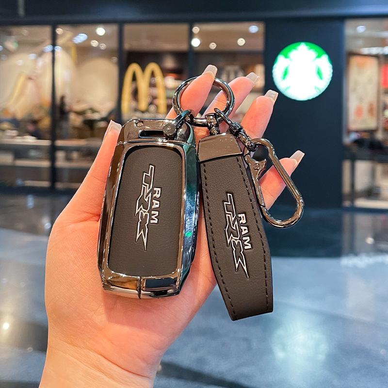 道奇公羊皮卡钥匙套霸王龙RAM 1500进口汽车遥控锁匙包保护外壳扣