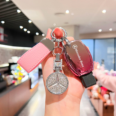 适用于23款奔驰v260l钥匙套威霆车v级壳AMGgt扣glb180女glb200包