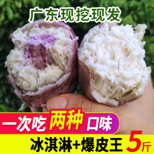 新鲜网红冰淇淋一点红红薯高州爆皮王番薯混搭装板栗白心干面地瓜