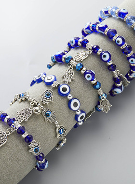 Lucky Evil Eye Bracelets Blue Evil Eye Bead Bracelet For
