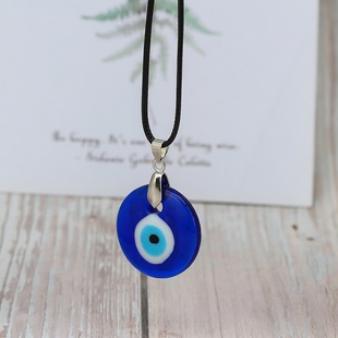 Lucky Blue Evil Eye Couple Necklaces for Women Men Lovers