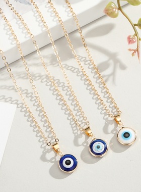 Fashion Gold Colour Bound Devil Eye Necklace For Women
