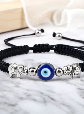 New Turkish Evil Eye Bracelet For Women Men Lucky Braided