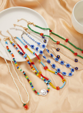 2023 New Korea Lovely Daisy Flowers Necklace for Women