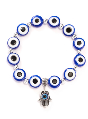 Blue Evil Eye Beads Bracelet Bangle Hand Palm Pendant