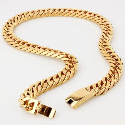 Chic 15mm 7-40inch Gold Color Firm Strong 316L Stainless