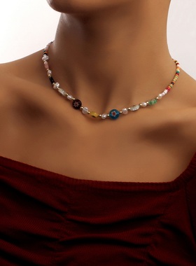 New Korean Bohemian Imitation Pearl Necklace for Women 2023