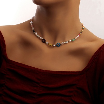 New Korean Bohemian Imitation Pearl Necklace for Women 2023