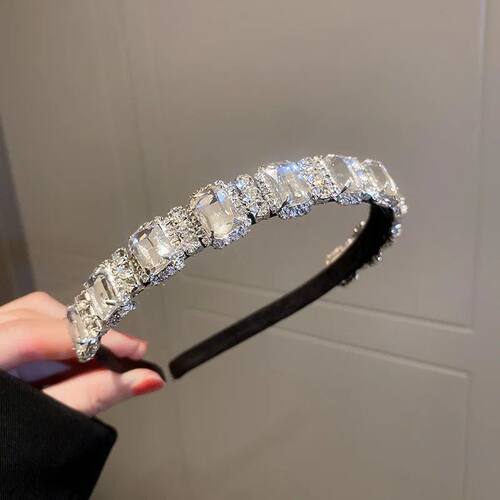 Full Rhinestone Headbands Sqaure Leaf Crystal Hairbands