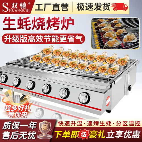 双驰环保燃气烧烤炉商用生蚝烧烤炉户外锡纸烤面筋烤串摆摊专用炉