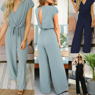 Lady Jumpsuit Romper ening Overall Cocktail Long Pants Party